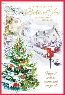 a christmas card that says especially for both of you