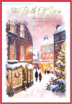 a christmas card that says for both of you