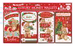 a pack of luxury money wallets with teddy bears on them