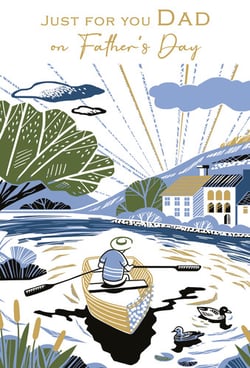 a father 's day card that says just for you dad on it