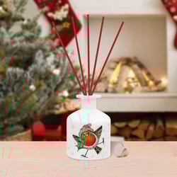 a christmas decoration with a robin on it