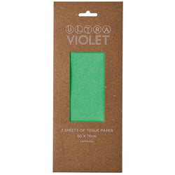 a package of green tissue paper that says ultra violet