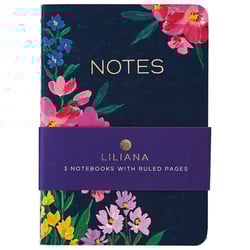 a set of 3 notebooks with ruled pages by liliana