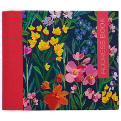 a colorful address book with flowers on it