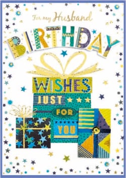 a birthday card for my husband wishes just for you