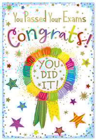 a congratulations card for someone who passed their exams
