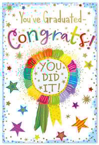 a congratulations card that says you 've graduated