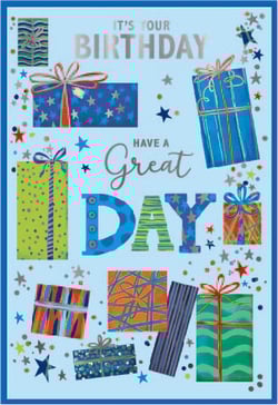 a birthday card that says it 's your birthday have a great day
