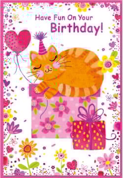 a birthday card that says have fun on your birthday