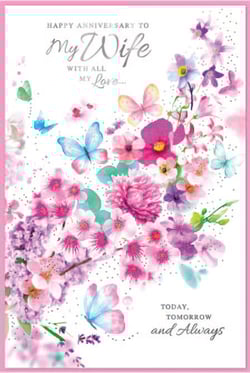 happy anniversary to my wife with all my love today tomorrow and always