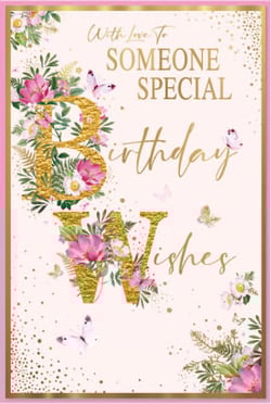 a birthday card that says with love to someone special wishes