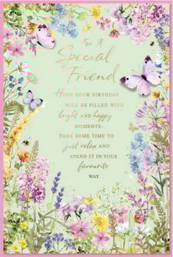 a birthday card that says birthday wishes especially for you