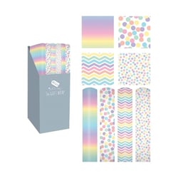 a box of gift wrap with a tag on it