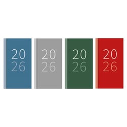 four different colored notebooks with the number 20 on them