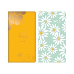 a yellow book with a honeycomb and bees on it