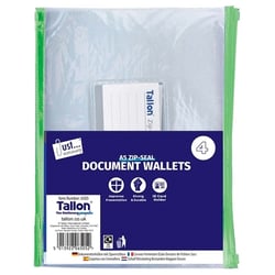 a package of tallon a5 zip seal document wallets