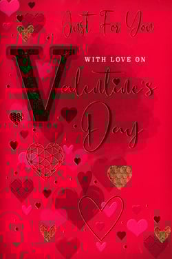 Capture hearts this Valentine's Day with our stunning 'Open Valentines' card from Simon Elvin. This beautiful card features a rich, vibrant red background adorned with an array of elegant hearts. Luxurious gold metallic accents highlight the heartfelt message, 'Just For You WITH LOVE ON Valentine's Day', and intricate patterns on various hearts add a touch of sophistication. From geometric designs to shimmering outlines, the diverse heart motifs create a truly captivating look. Perfect for expressing love and affection, this card is sure to stand out on any display. Stock up with our convenient 1x6 pack size and offer your customers a truly special way to celebrate.