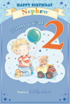 Happy birthday, nephew. Today, you're two. You're a little star.