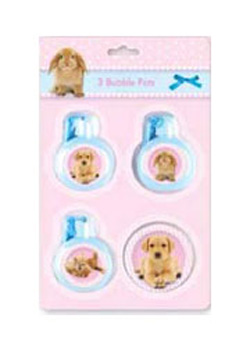 A pink card with a picture of a dog on it.