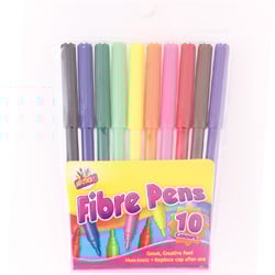 A package of fiber pens in a variety of colors.