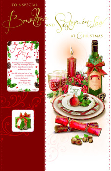 A Christmas card for a special brother and sister-in-law.