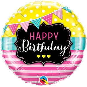 a balloon that says happy birthday on it