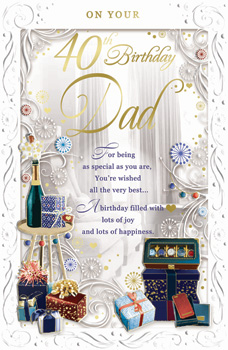 A birthday card for a 40th birthday for dad.