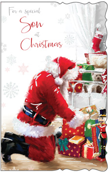 A Christmas card for a special son at Christmas.