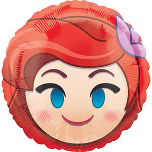 A red balloon with a smiley face on it.