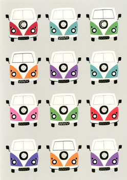 A bunch of vans of different colors on a white background.