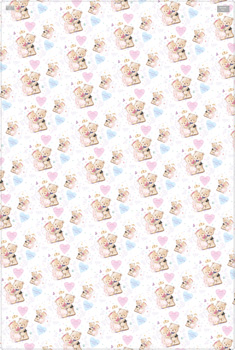 A white background with teddy bears and hearts on it.