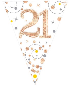 A banner with the number 21 on it.