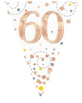 A banner with the number 60 on it. (No grammatical errors)
