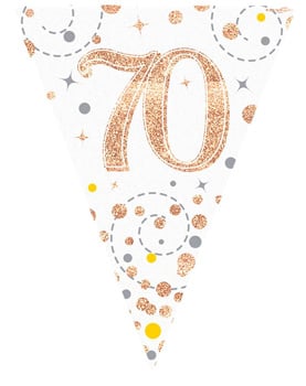 A banner with the number 70 on it.