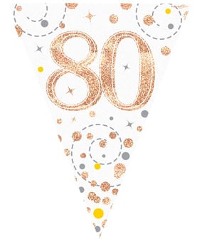 A banner with the number 80 on it.