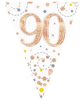 A banner with the number 90 on it.