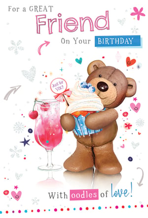 A birthday card for a great friend on their birthday.