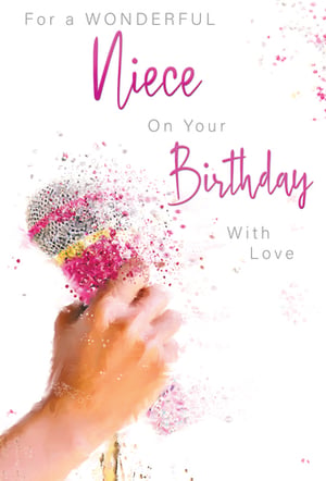 A birthday card for a wonderful niece, with love, on your birthday.