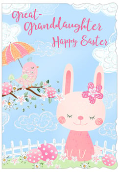 A card that says "Great Granddaughter, Happy Easter."