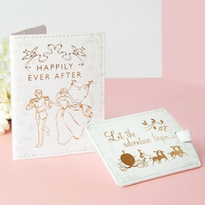 A book that says "happily ever after" on it.