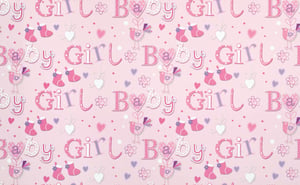 A pink background with the words "baby girl" on it.