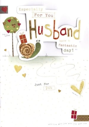 A card that says 'especially for your husband' on it.