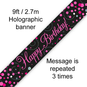 A banner that says "Happy Birthday" on it.