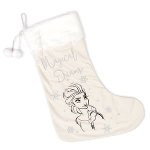 It is a Christmas stocking with a picture of Elsa on it.