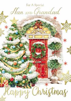A Christmas card for a special nan and grandad.