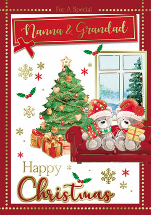 A Christmas card for a special Nanna and Granddad.