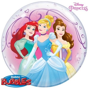 A Disney princess bubble with Ariel, Cinderella, and Belle on it.