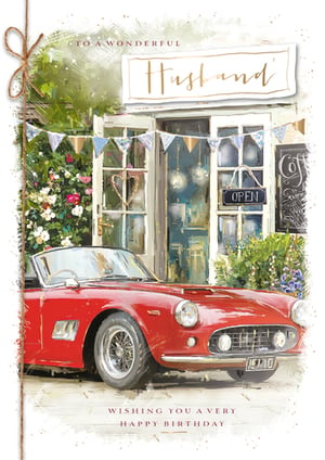 A birthday card for a wonderful husband, wishing you a very happy birthday.