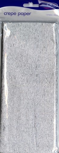 A package of crepe paper with a blue background.
