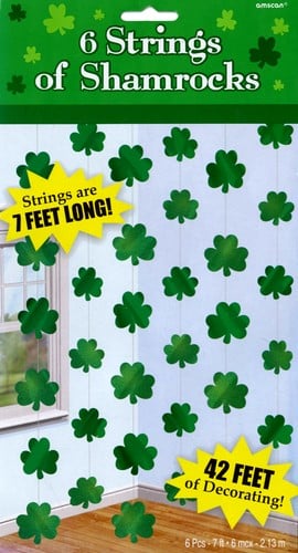 A package of shamrock strings that is 7 feet long.